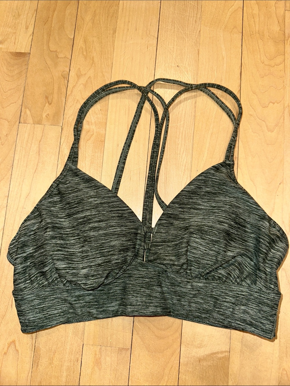 all in motion Heathered Gray Strappy Sports Bralette